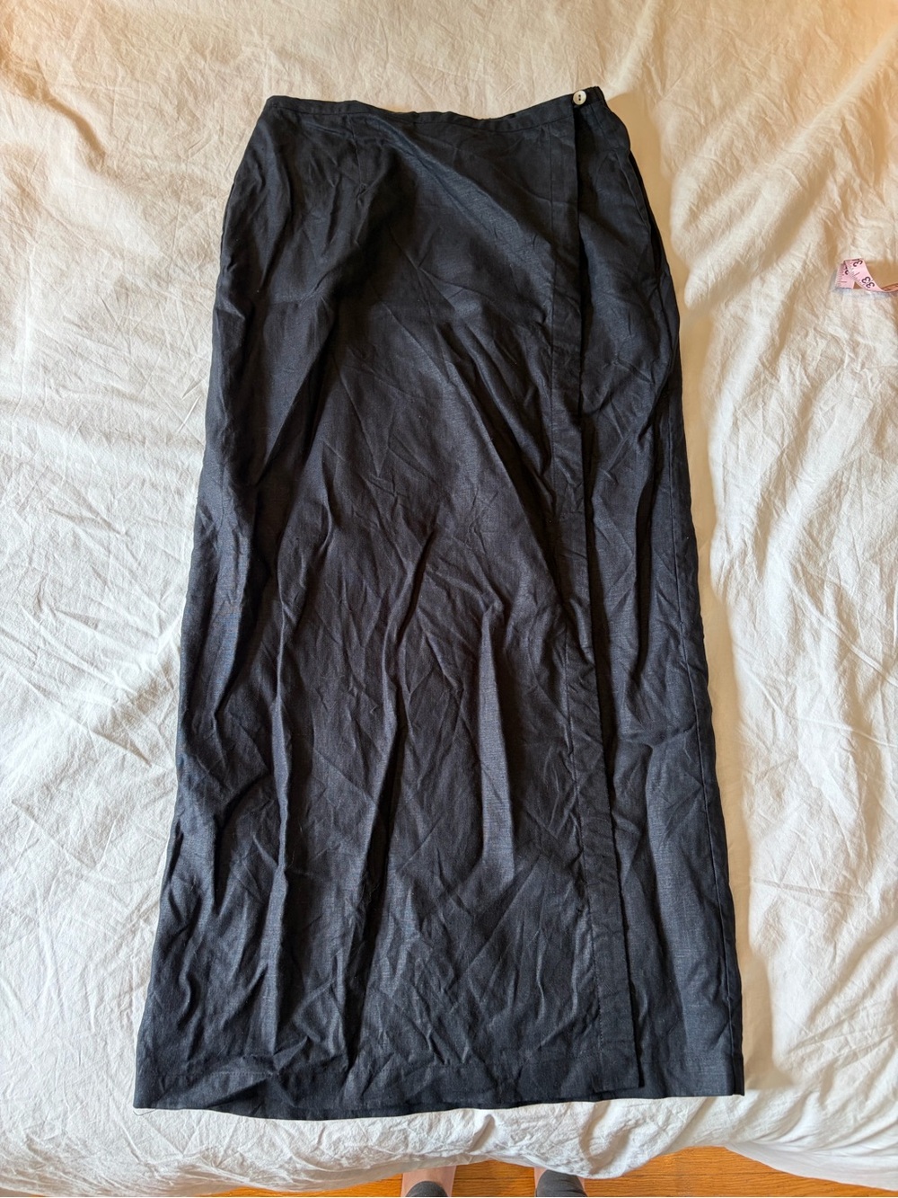 Valerie Stevens Black Long Wrap Skirt